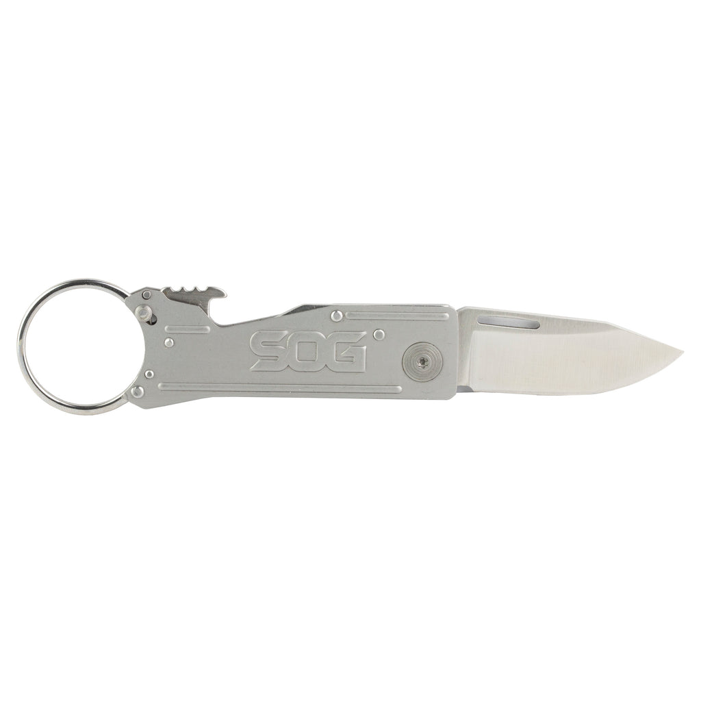 SOG KeyTron Folding Knife with Keyring and Bottle Opener - 1.8 Inch Blade