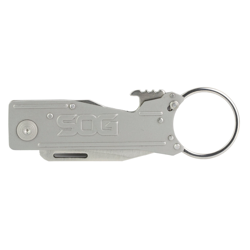 SOG KeyTron Folding Knife with Keyring and Bottle Opener - 1.8 Inch Blade