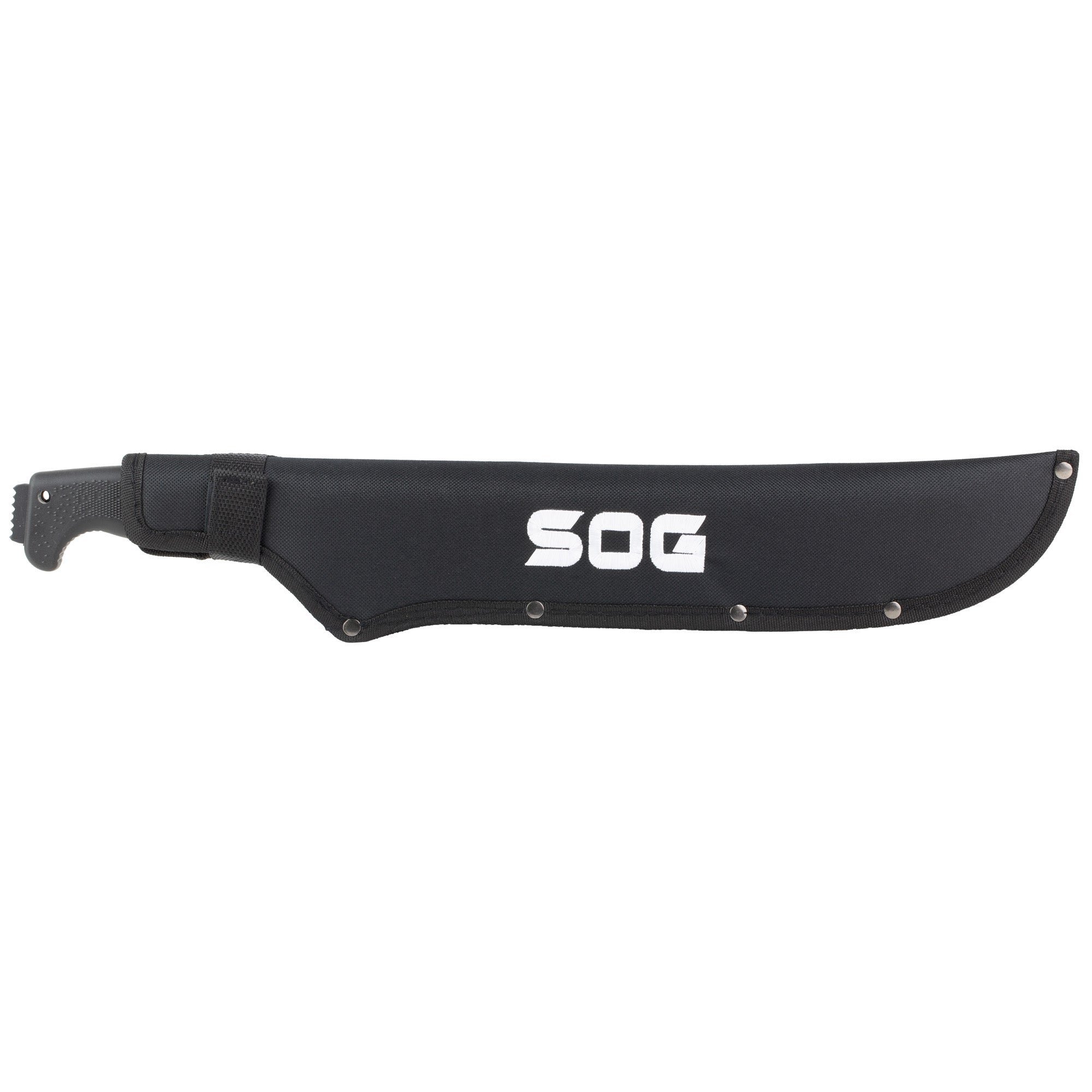 SOG SOGfari Machete with Saw Blade and Textured Handle – 13-Inch Black Stainless Steel Outdoor Utility Tool