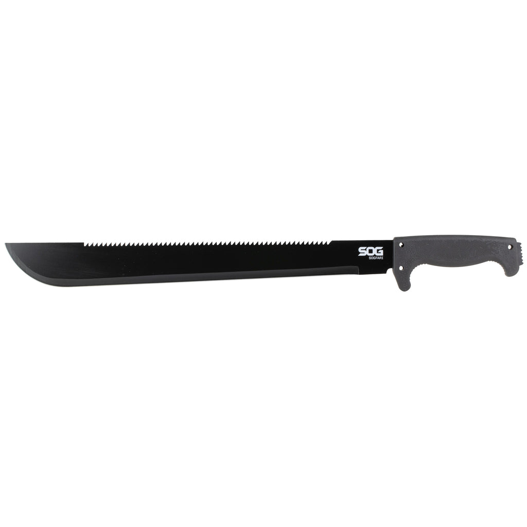 SOG SOGfari Machete 18-Inch with Saw Back and Textured Handle
