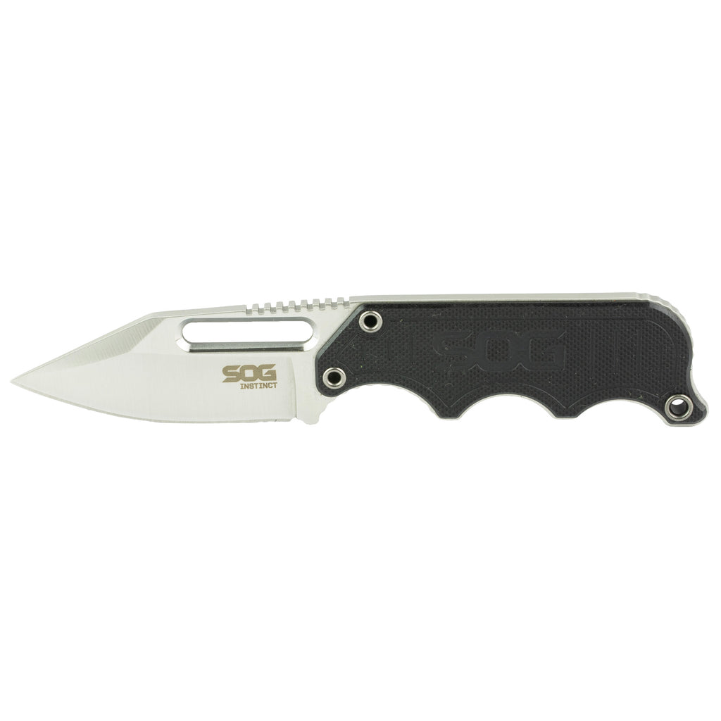 SOG Knives & Tools Instinct Fixed Blade Knife – 2.3-Inch with Black Handle and Sheath