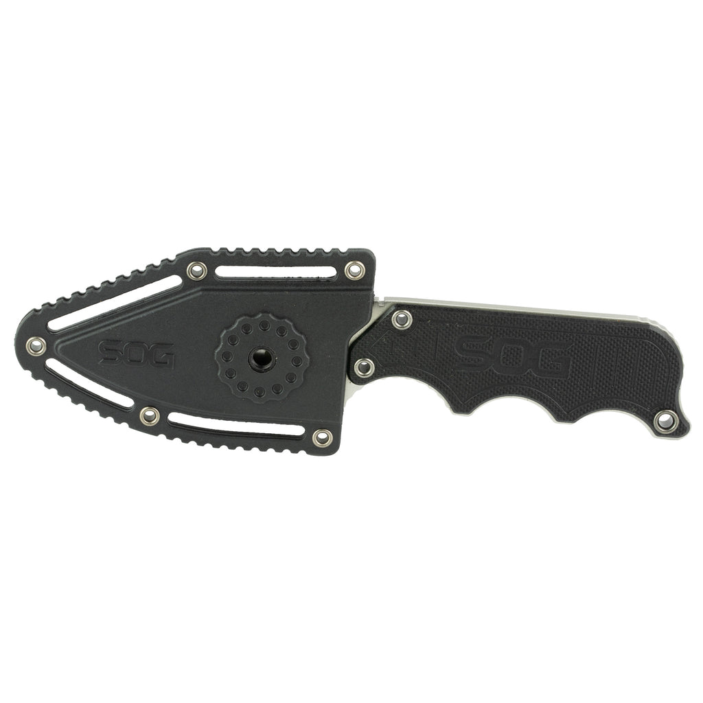 SOG Knives & Tools Instinct Fixed Blade Knife – 2.3-Inch with Black Handle and Sheath