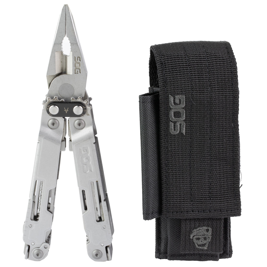 SOG PowerAccess Deluxe Multi-Tool with 21 Tools and Hex Bit Kit in Silver