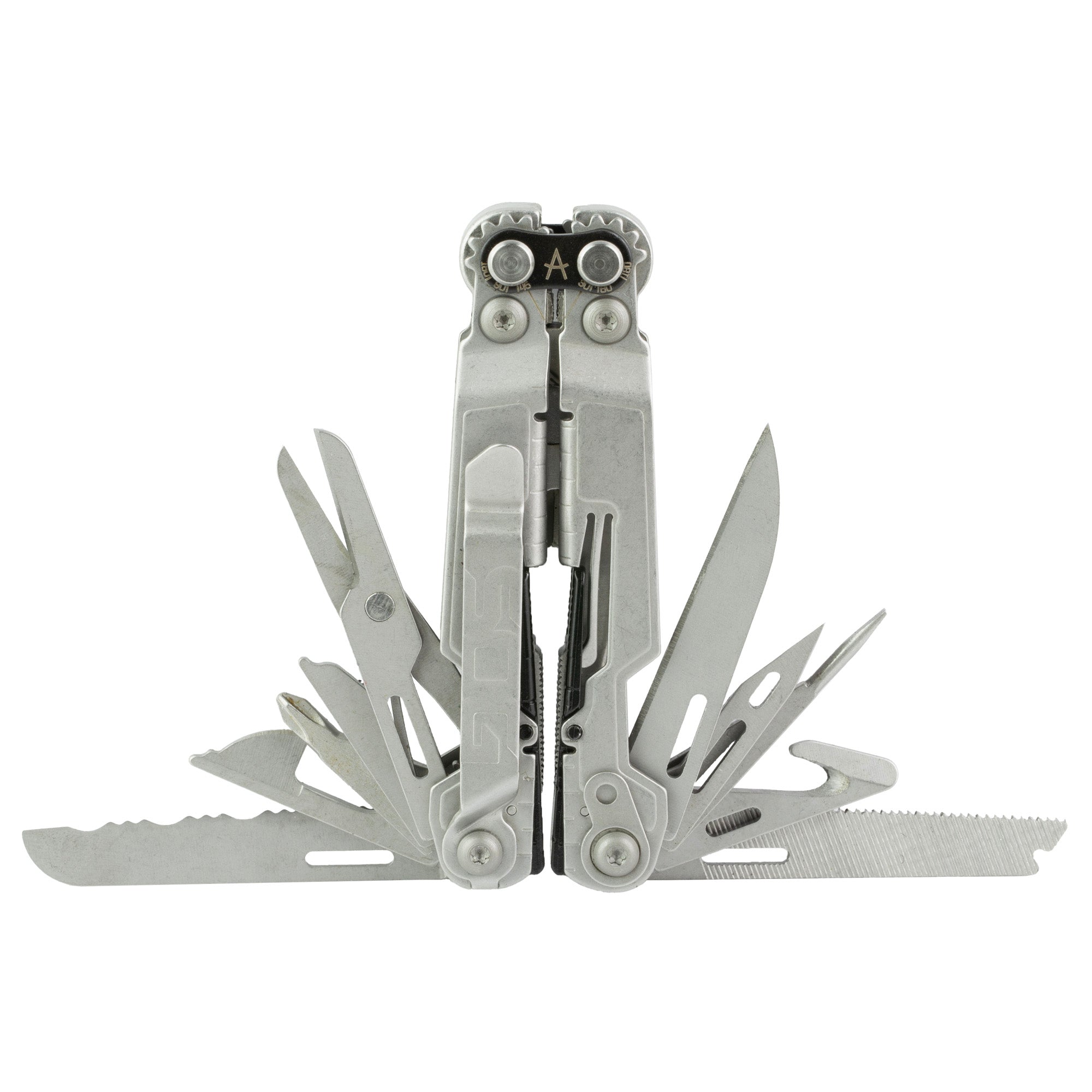 SOG PowerPint Multi-Tool with Bead Blast Finish and Sheath - Compact 18-in-1 Utility Tool