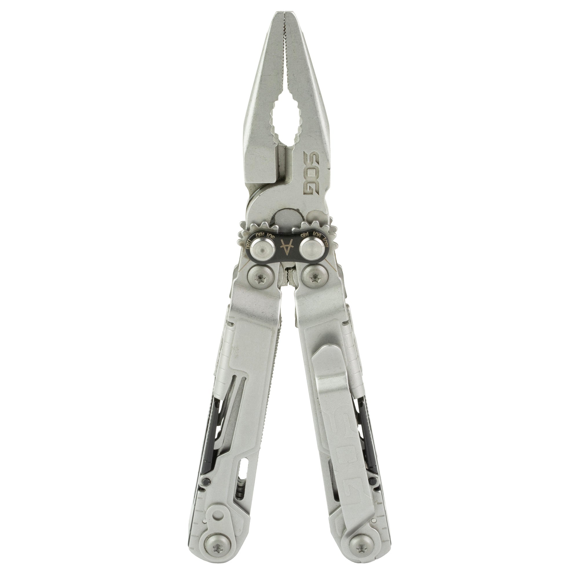 SOG PowerPint Multi-Tool with Bead Blast Finish and Sheath - Compact 18-in-1 Utility Tool