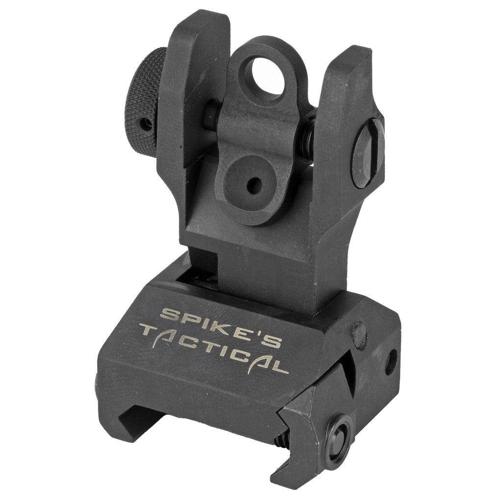 Spike's Tactical SAS85R1 Rear Folding Sight – Black Low Profile Military-Style Rifle Sight