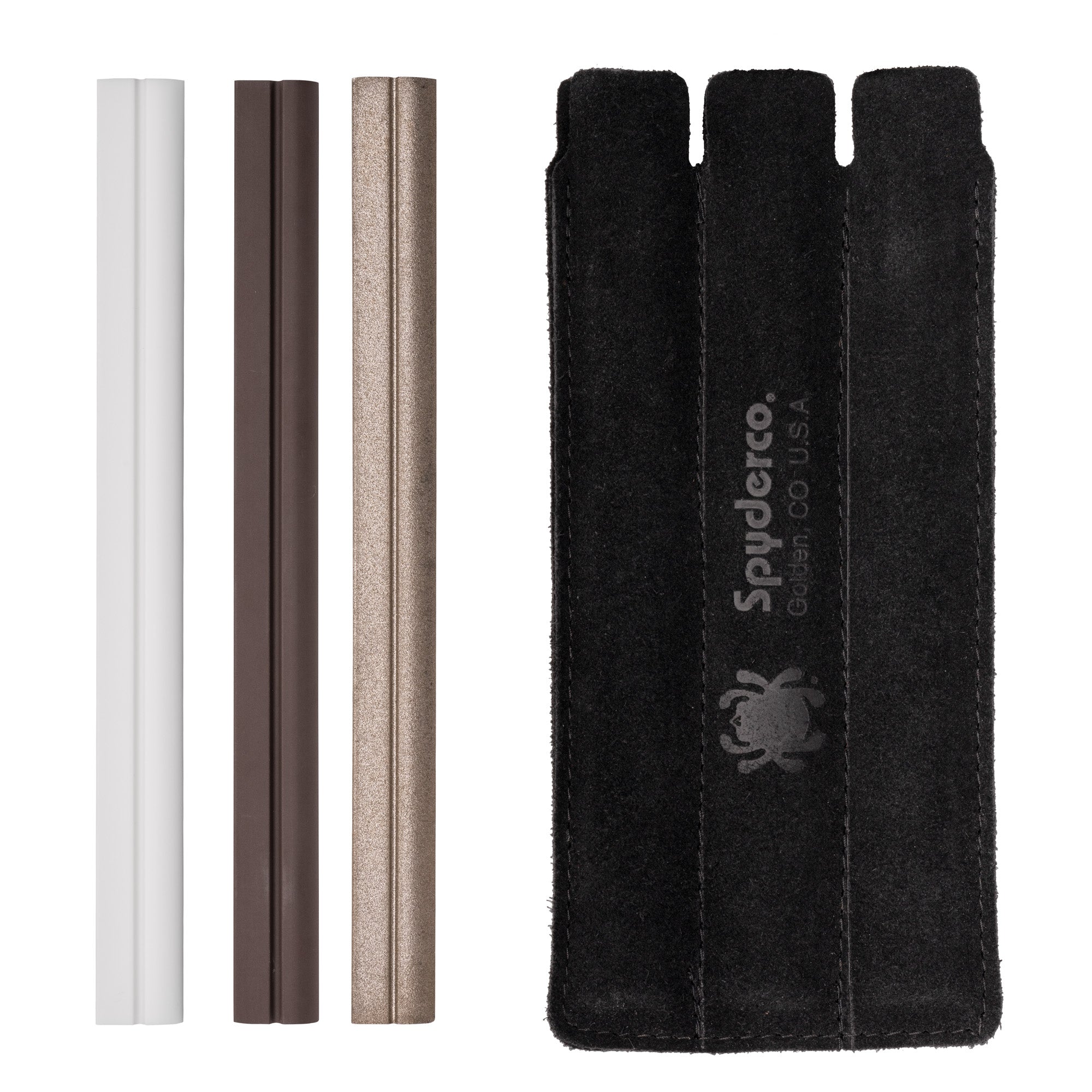 Spyderco Profile Stone Set with Pouch – Versatile Ceramic Sharpener for Knives and Tools