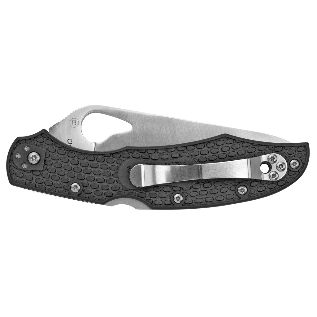 Spyderco Byrd Cara Cara 2 Lightweight Folding Knife – 3.75 Inch Blade, Black Handle, 8Cr13MoV Steel