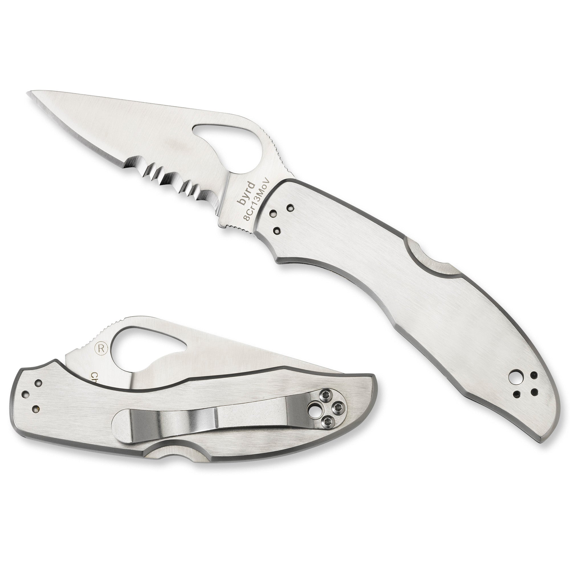 Spyderco Meadowlark 2 Folding Knife - 2.93-inch Blade, 8Cr13MoV Steel, Silver