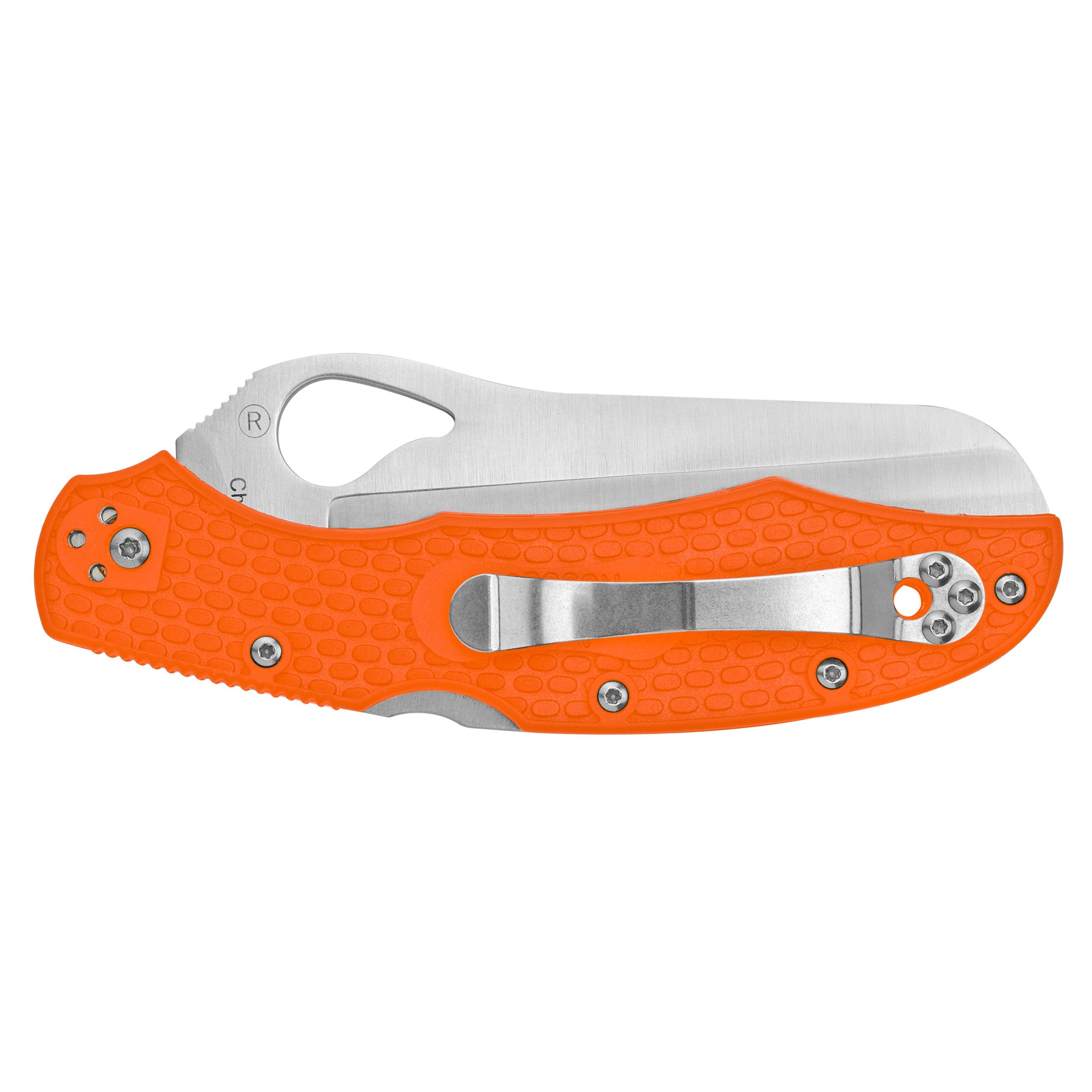 Spyderco Byrd Cara Cara 2 Rescue Folding Knife - Orange, 3.91-inch Blade, 8Cr13MoV Steel