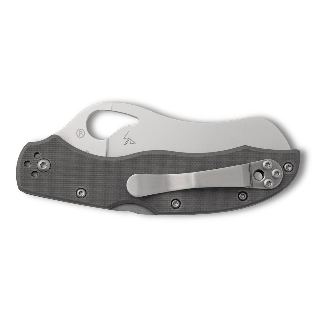 Spyderco Gooney 3.44-inch Folding Knife with SpyderEdge and Gray Handle