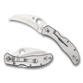 Spyderco Harpy Clipit Folding Knife with VG-10 Steel, 2.75 Inch Plain Edge, Silver