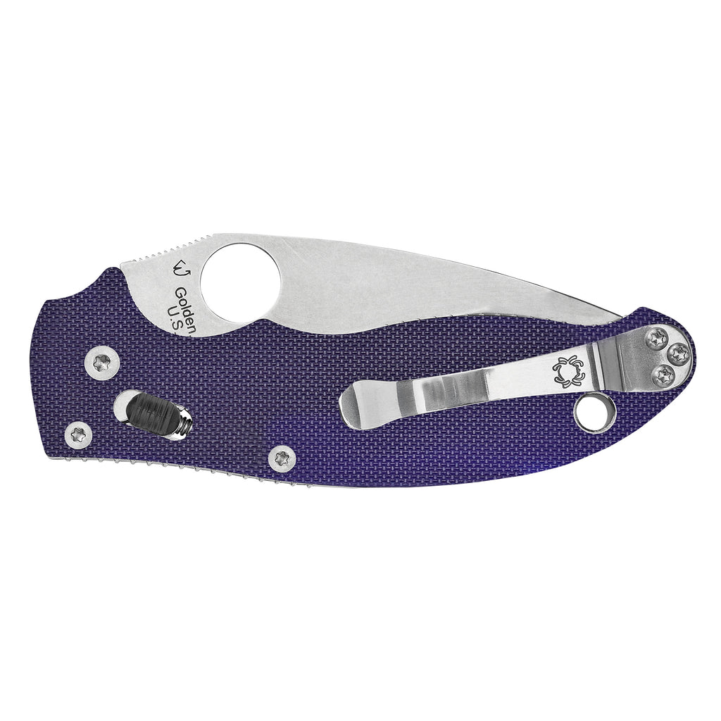 Spyderco Manix 2 Folding Knife with CPM-S110V Steel - Dark Blue, 3.375" Blade