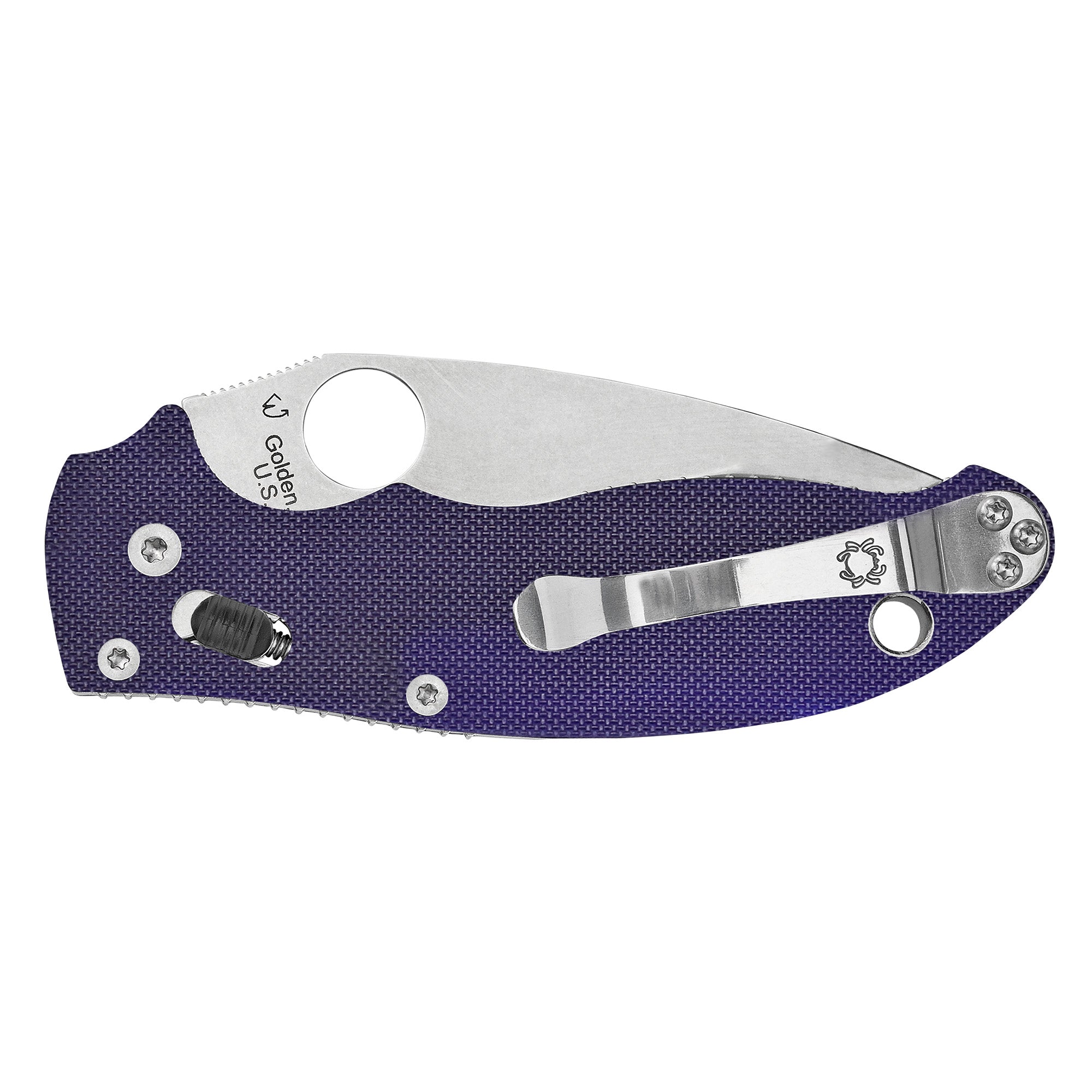 Spyderco Manix 2 Folding Knife with CPM-S110V Steel - Dark Blue, 3.375" Blade