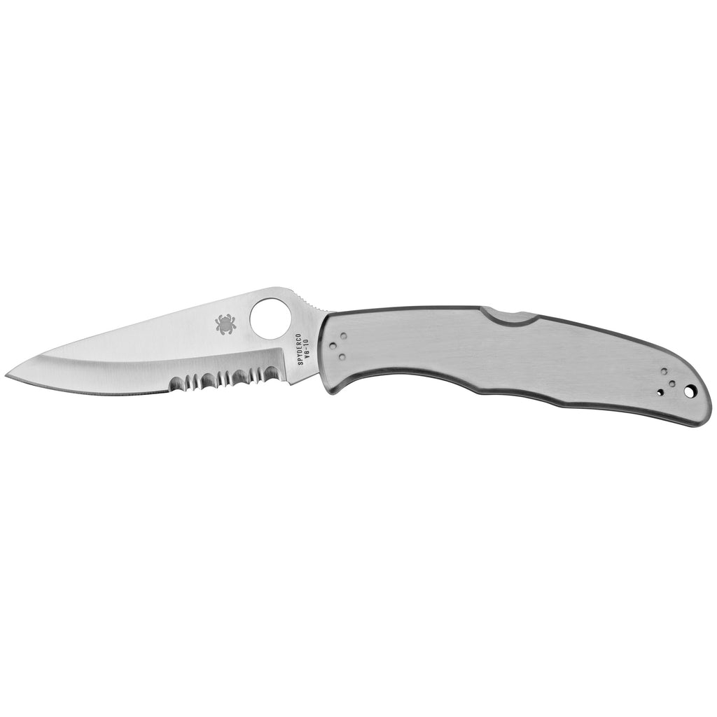 Spyderco Endura 4 Folding Knife with VG-10 Blade - Silver