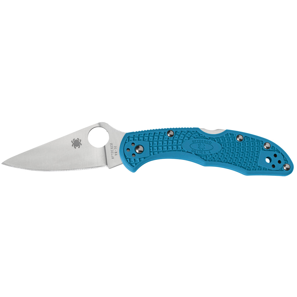 Spyderco Delica 4 Lightweight Blue Folding Knife, Model C11FPBL