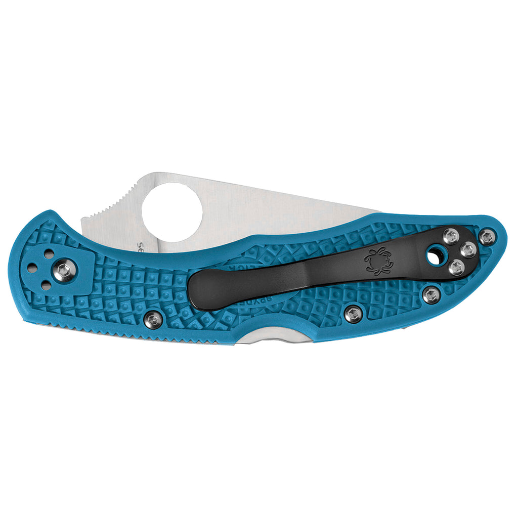 Spyderco Delica 4 Lightweight Blue Folding Knife, Model C11FPBL