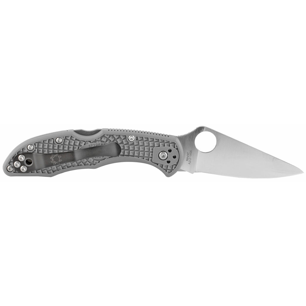 Spyderco Delica 4 Folding Knife with VG-10 Blade and Gray Handle