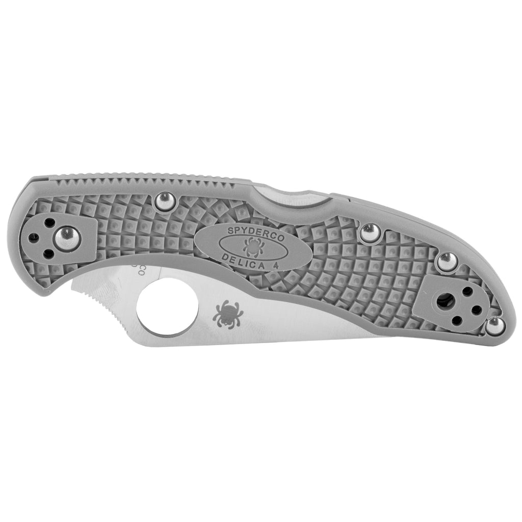 Spyderco Delica 4 Folding Knife with VG-10 Blade and Gray Handle