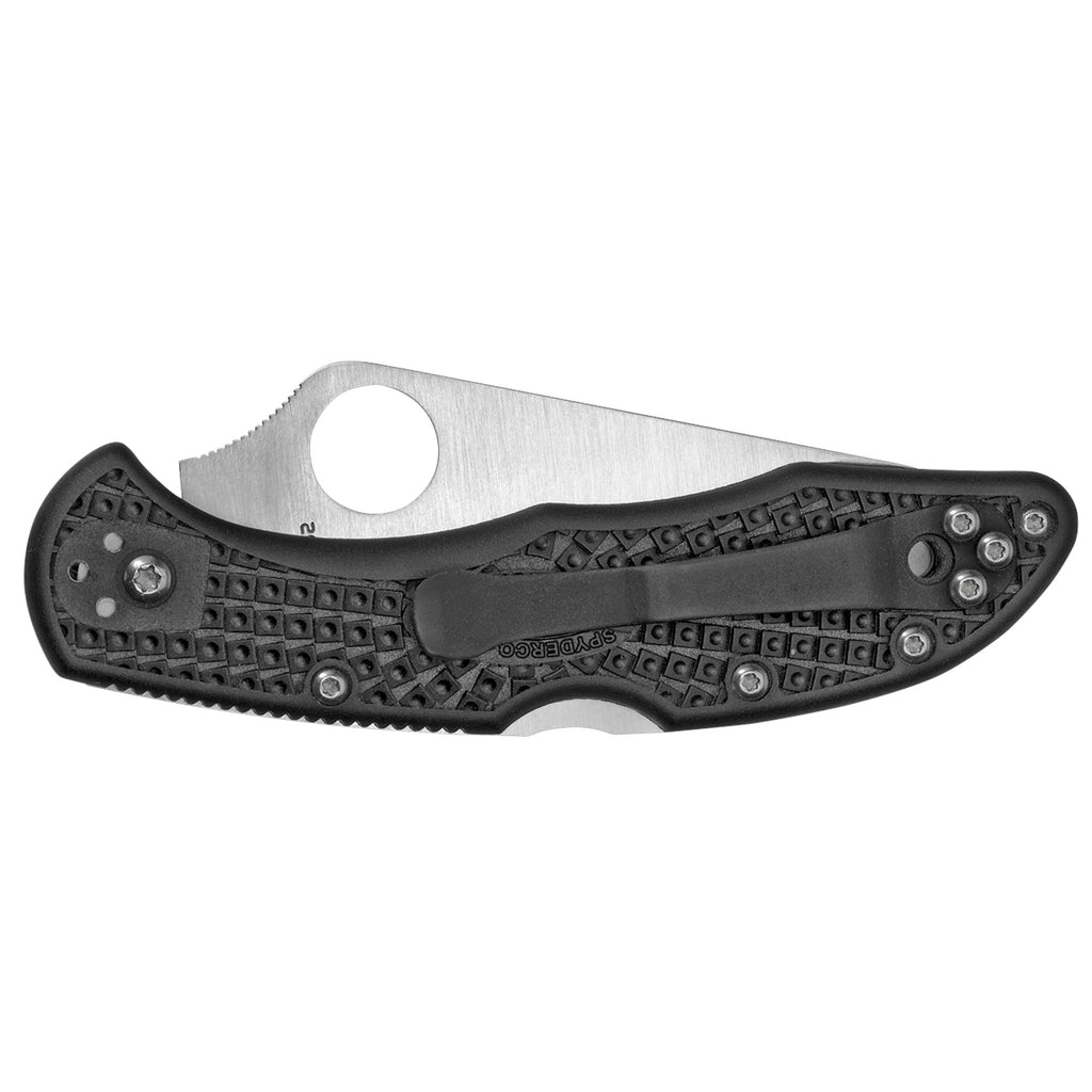 Spyderco Delica 4 Folding Knife with VG-10 Blade and Black Handle, Model C11PSBK