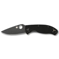Spyderco Tenacious Folding Knife with Plain Edge and Black Handle – Model C122GBBKP