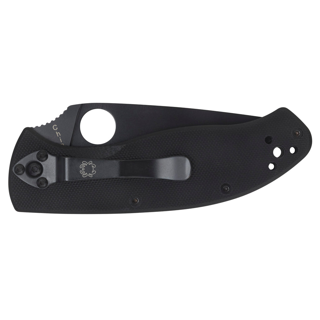 Spyderco Tenacious Folding Knife with Black G-10 Handle and 8Cr13MoV Blade, Model C122GBBKPS