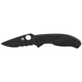 Spyderco Tenacious Lightweight Folding Knife – 3.39-Inch Blade, Black Handle, Model C122PSBBK