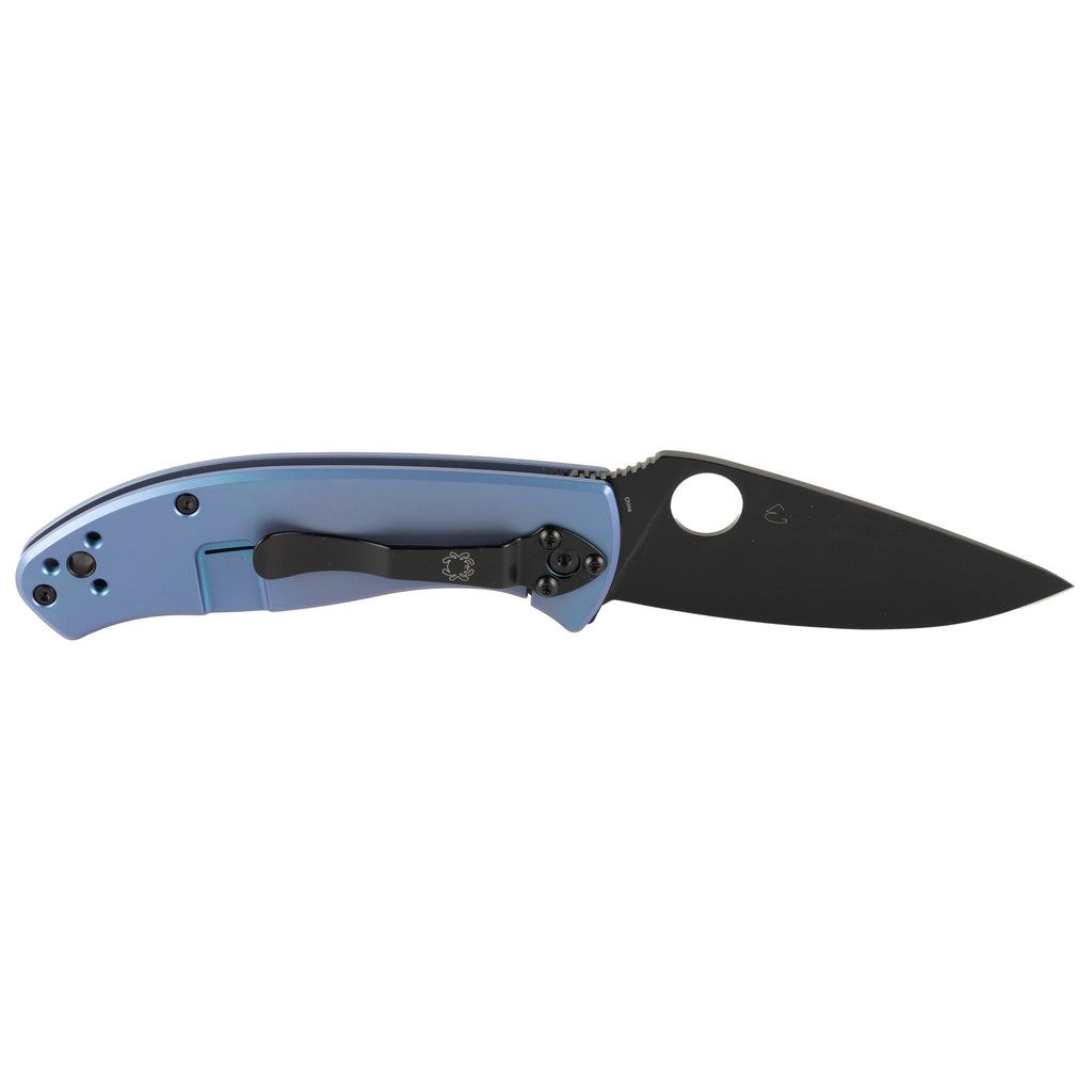 Spyderco Tenacious TI Folding Knife with Titanium Handle Scales and Black Oxide Finish – Model C122TIBLBKP