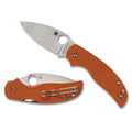 Spyderco Sage 5 Lightweight Folding Knife with CPM REX 121 Steel, 3-Inch Blade, Orange Handle