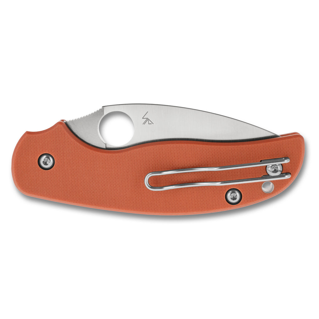 Spyderco Sage 6 CPM REX 121 Folding Knife with Orange G-10 Handle - Model C123GPBOR
