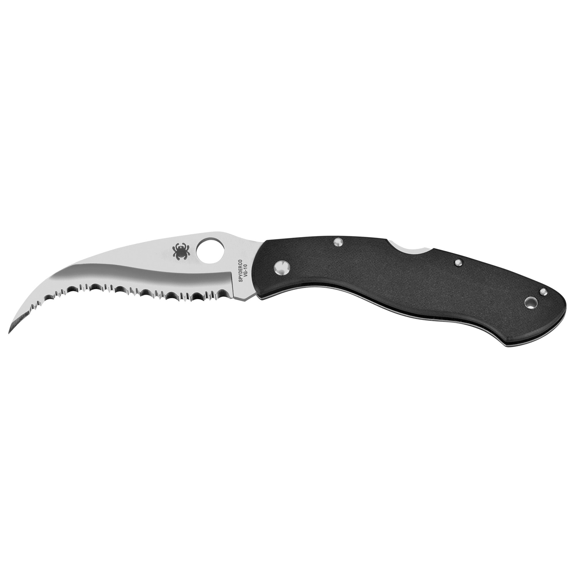 Spyderco Civilian Folding Knife with VG-10 Blade and Black Handle – Model C12GS