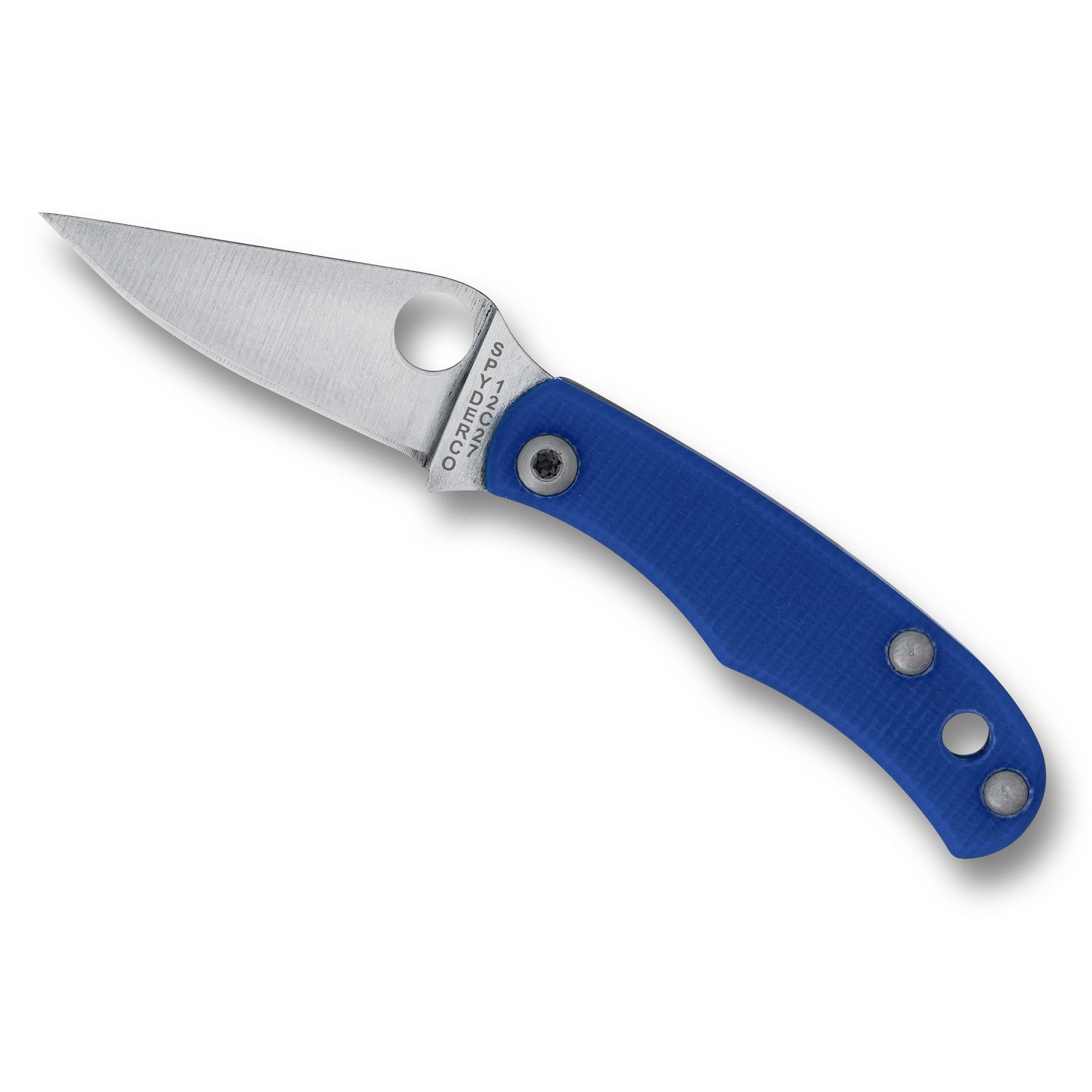Spyderco Bug G-10 1.27-Inch Blue Folding Pocket Knife with Satin Sandvik 12C27 Steel Blade