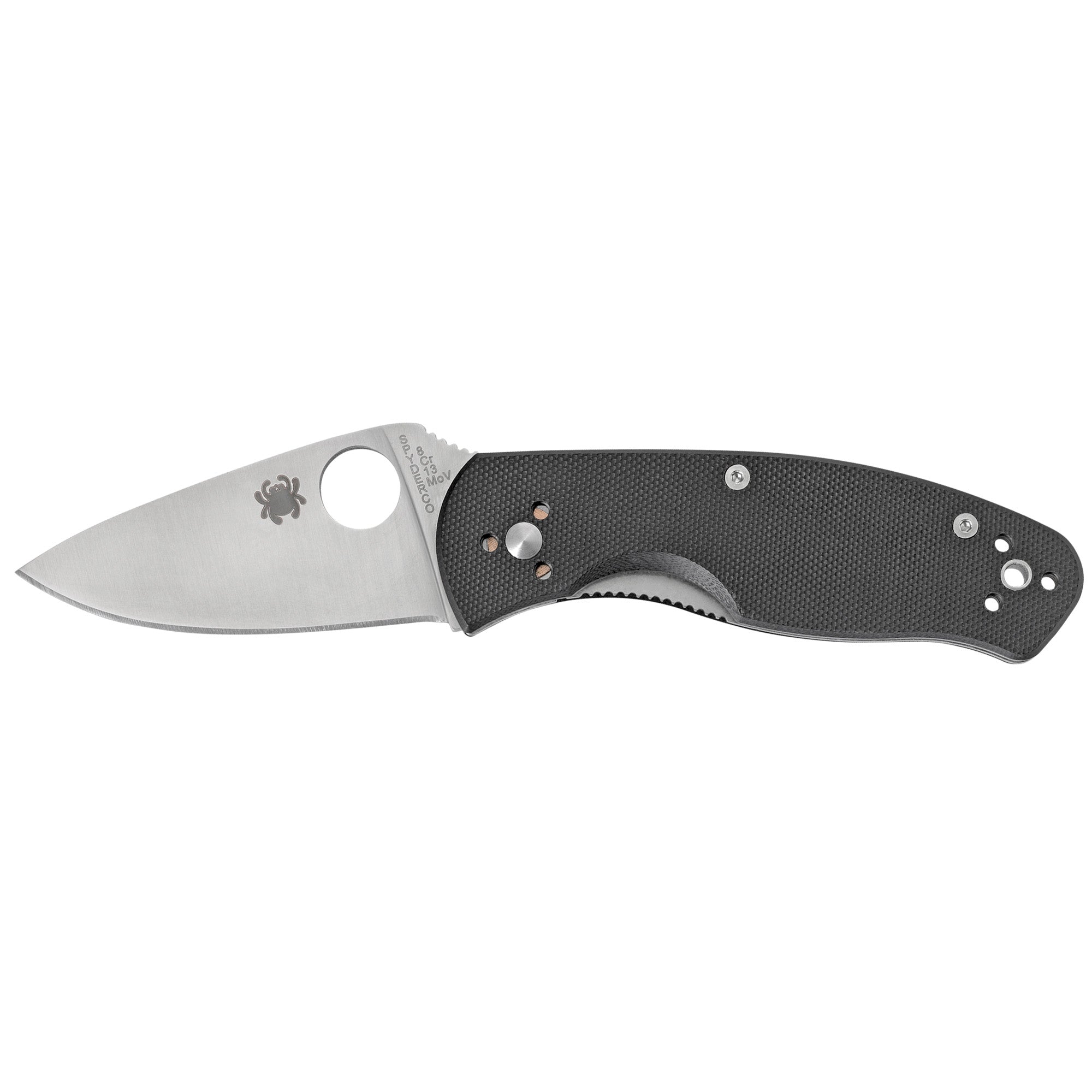Spyderco Persistence Folding Knife with Black G-10 Handle and Plain Edge - Model C136GP