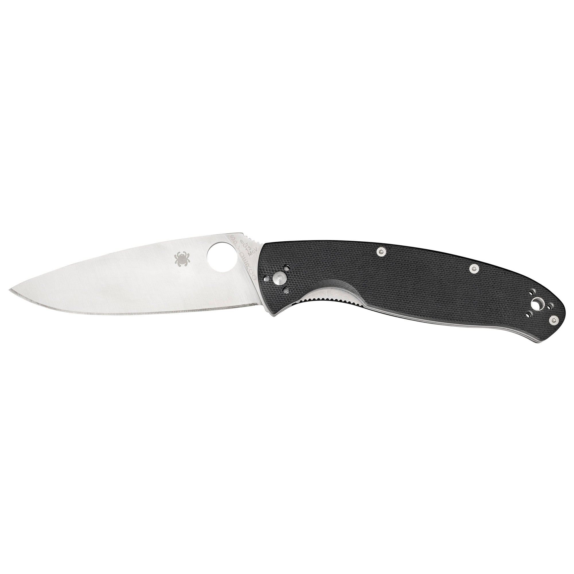 Spyderco Resilience Folding Knife with Black G10 Handle and Plain Edge – Model C142GP