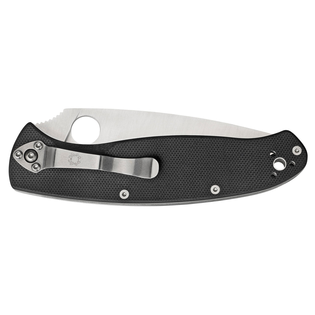 Spyderco Resilience Folding Knife with Black G10 Handle and Plain Edge – Model C142GP