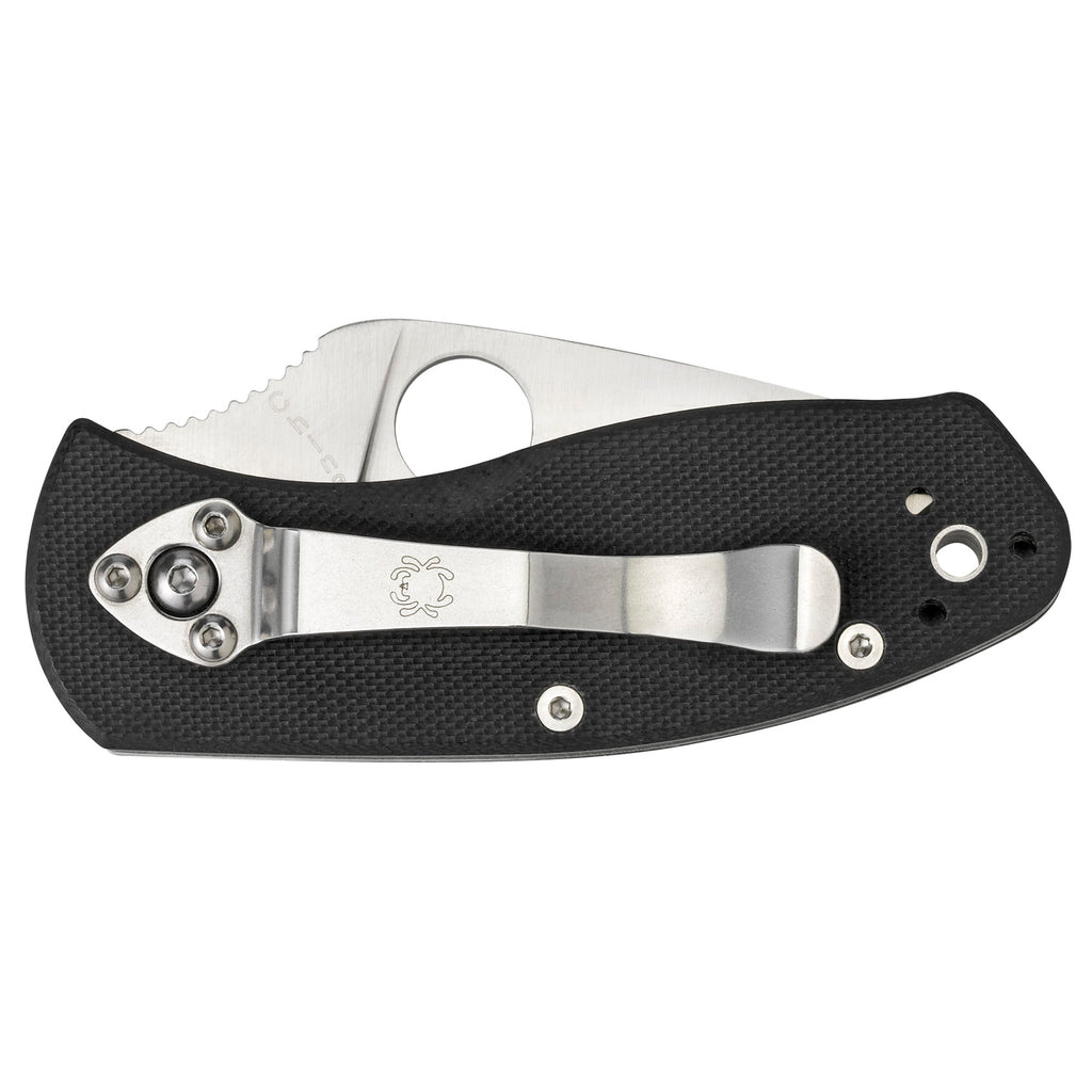 Spyderco Ambitious Folding Knife with 8Cr13MoV Steel and Black G-10 Handle