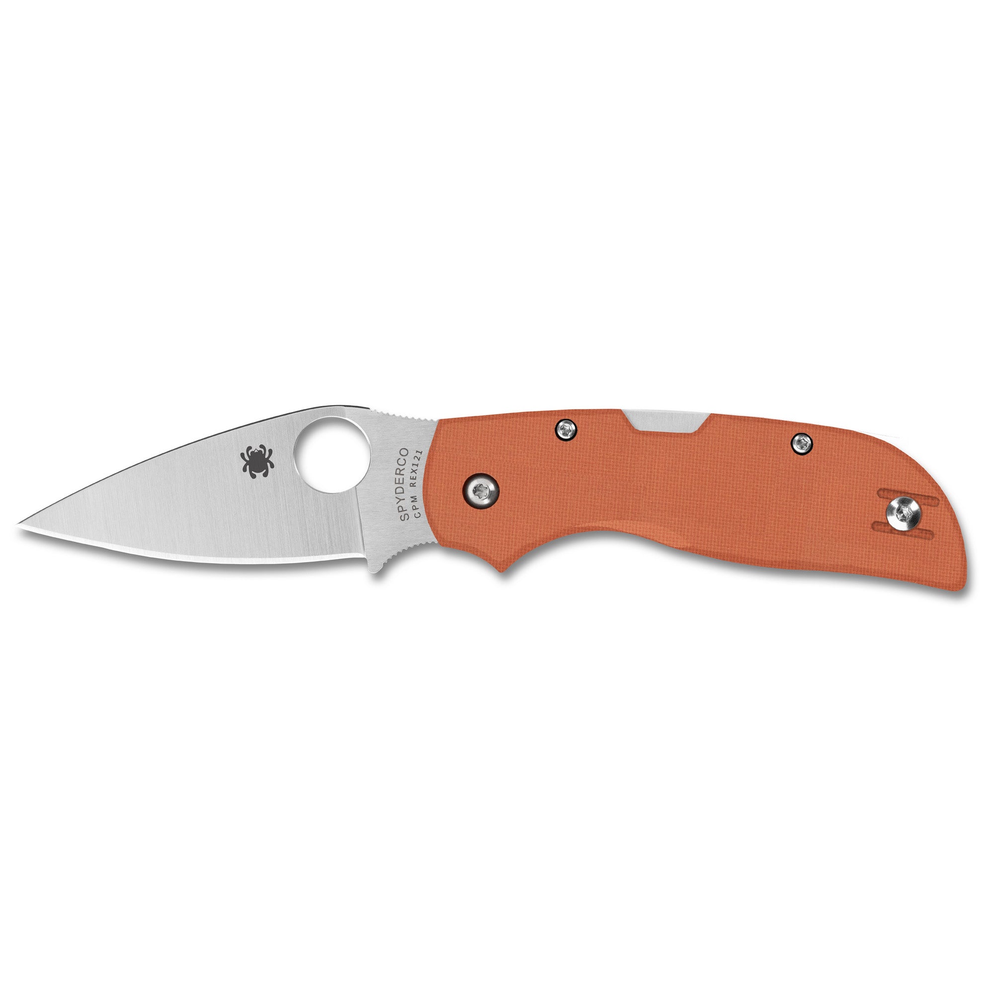 Spyderco Chaparral Folding Knife with CPM REX 121 Blade - 2.8 inches, Orange Handle