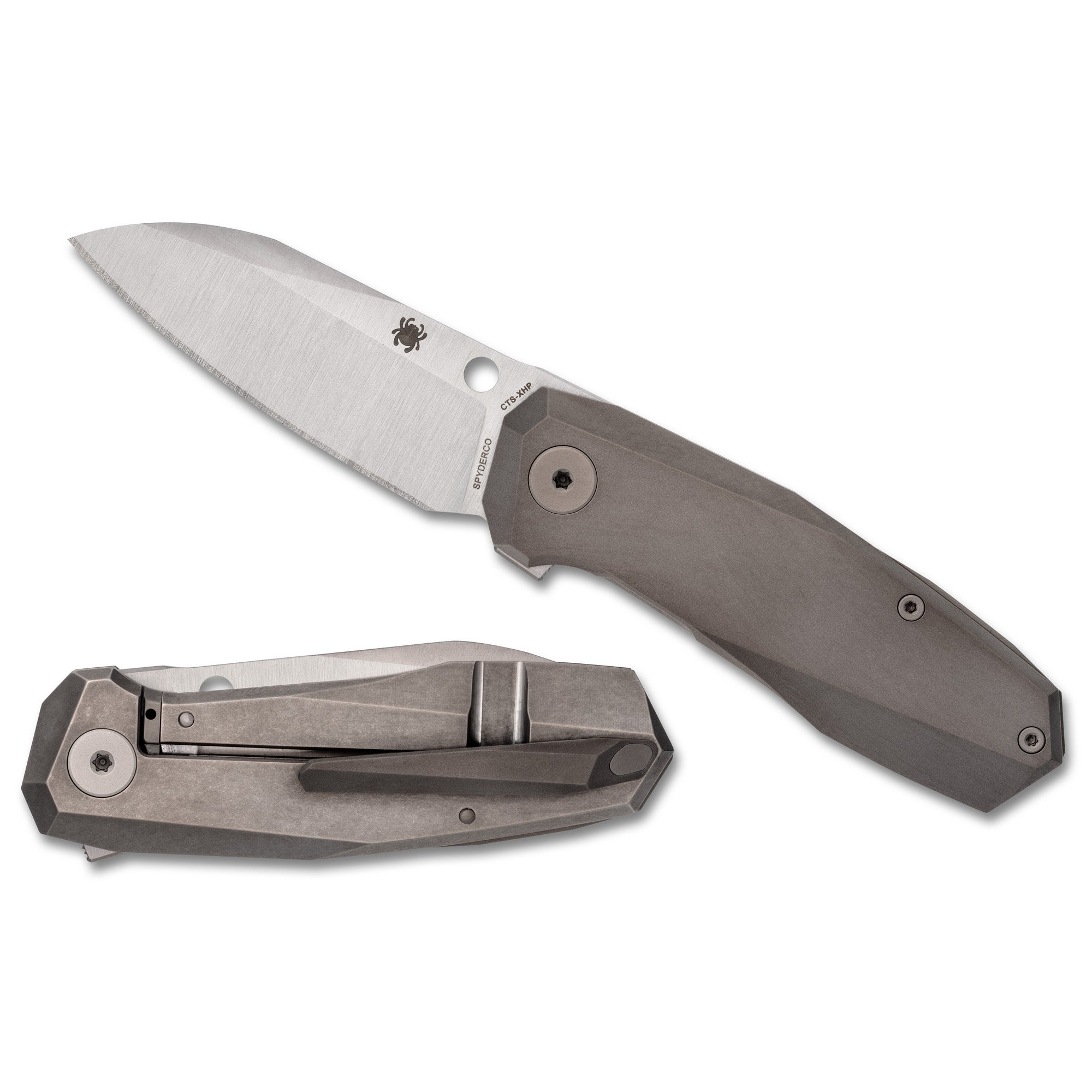Spyderco Techno 3 Titanium Folding Knife C158TIP3 – Compact EDC with CTS XHP Steel Blade