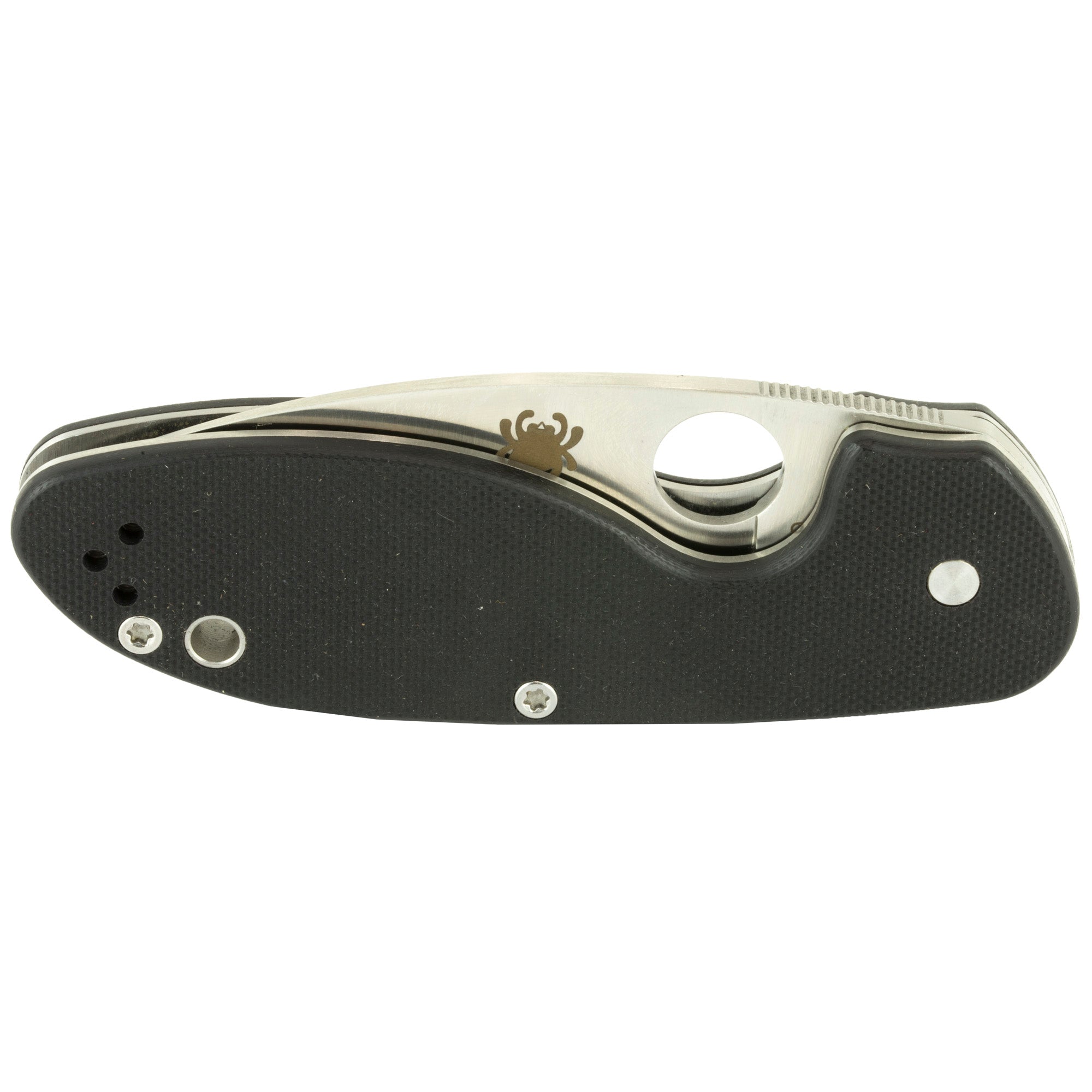 Spyderco Efficient Folding Knife with Satin Plain Edge – Black G-10 Handle, 2.98-inch Blade