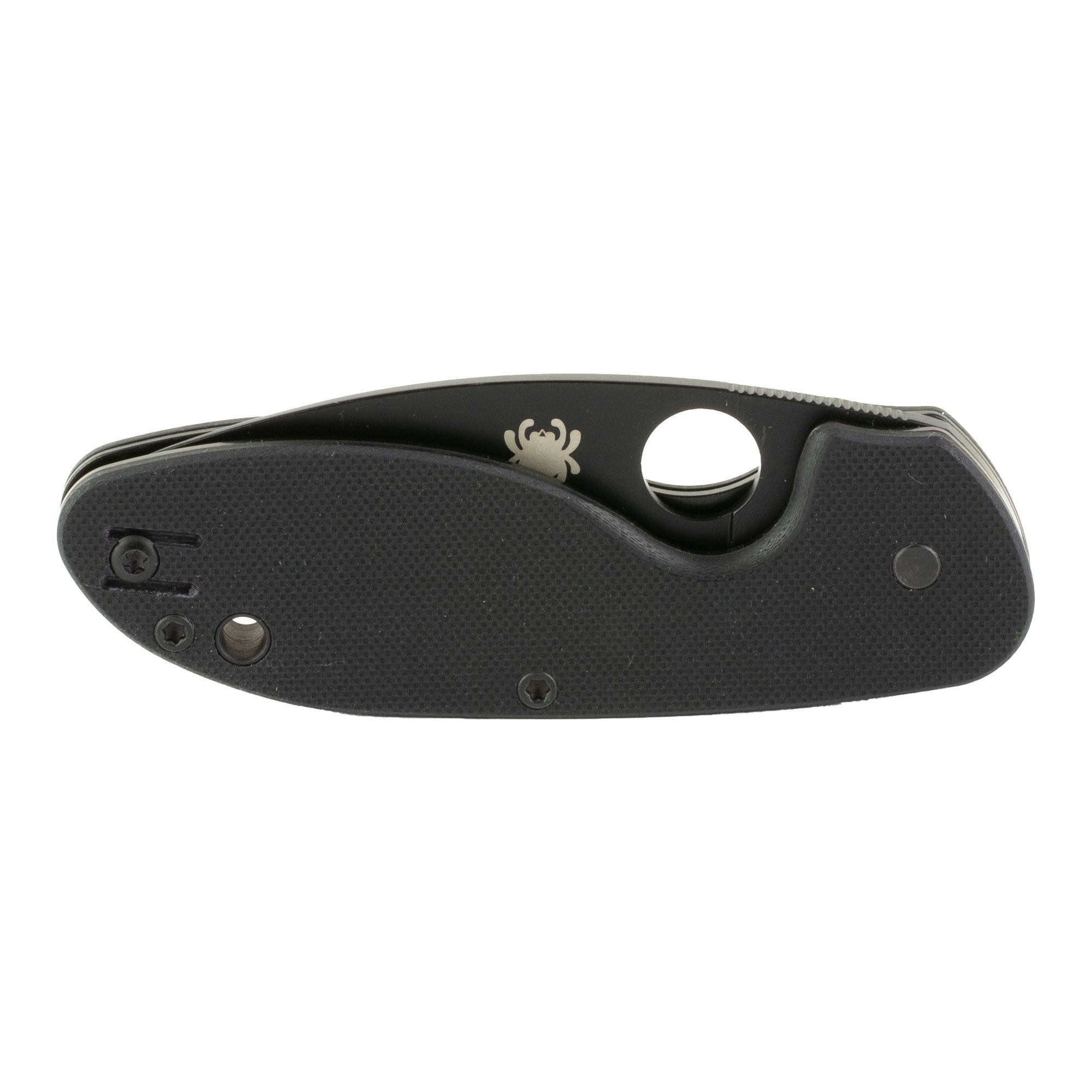 Spyderco Efficient Folding Knife with Black G-10 Handle and Plain Edge - Model C216GPBBK