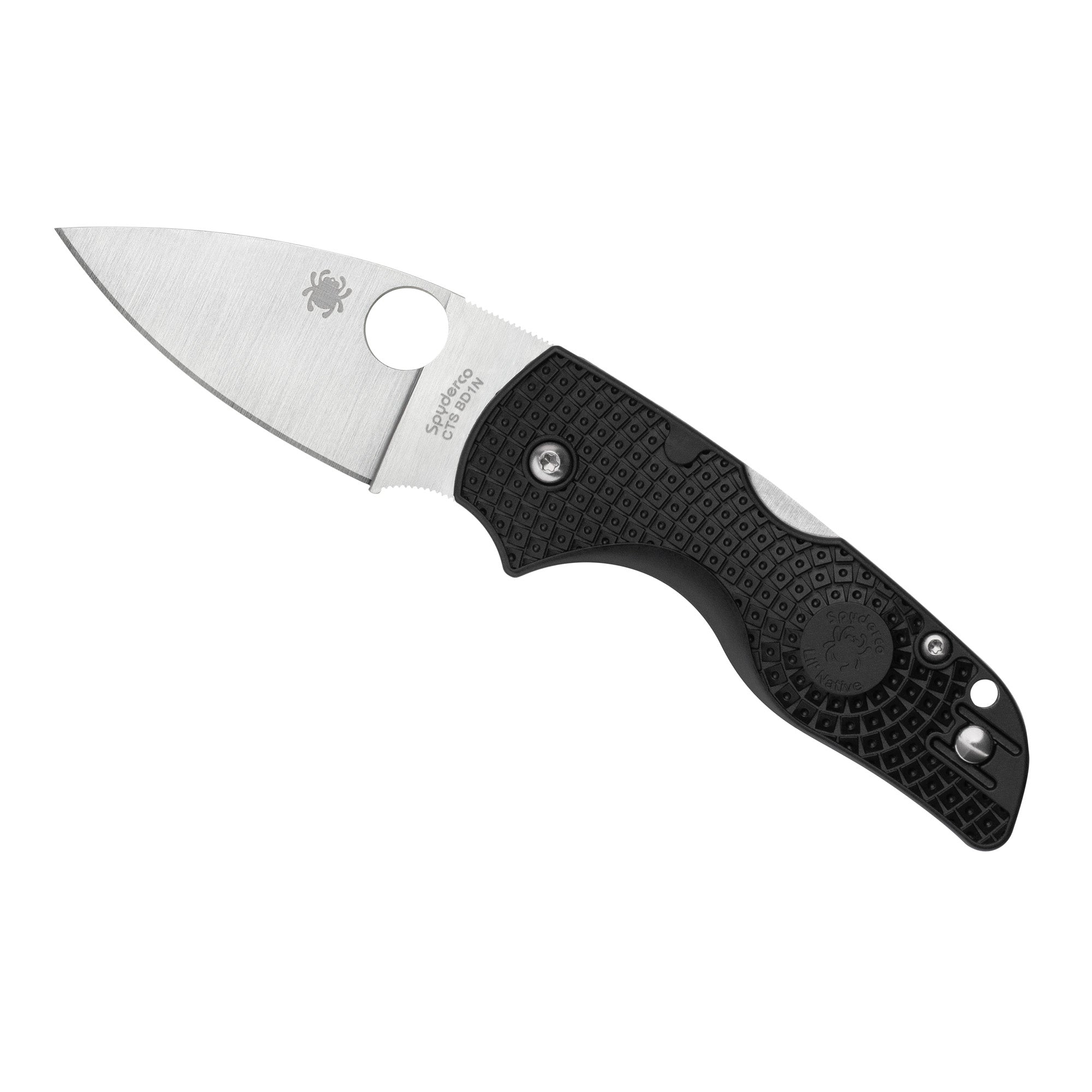 Spyderco Lil' Native Lightweight Folding Knife with CTS BD1N Blade and FRN Handle (Part C230PBK)