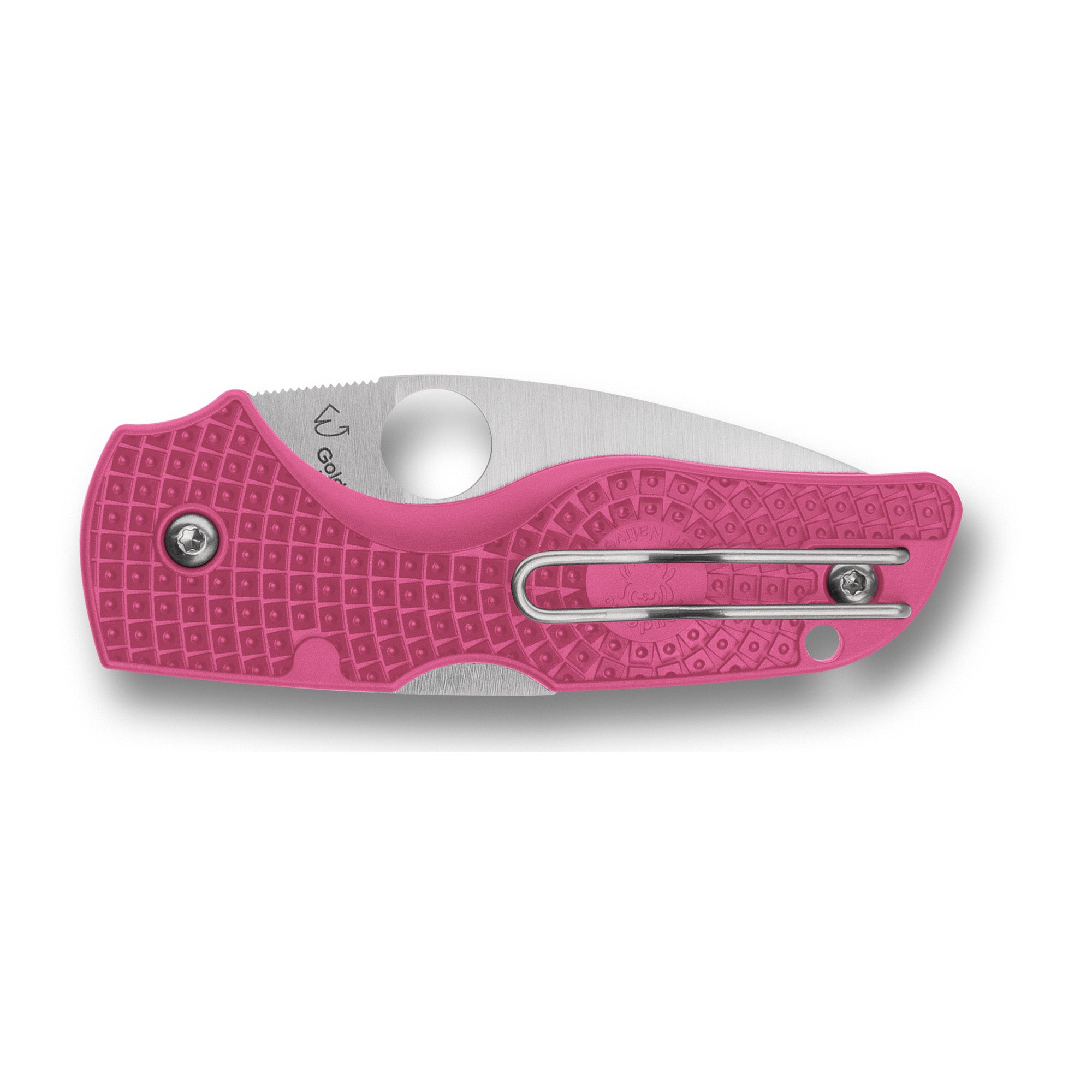 Spyderco Lil Native Lightweight Folding Knife with Pink Handle and CTS BD1N Blade - Model C230PPN