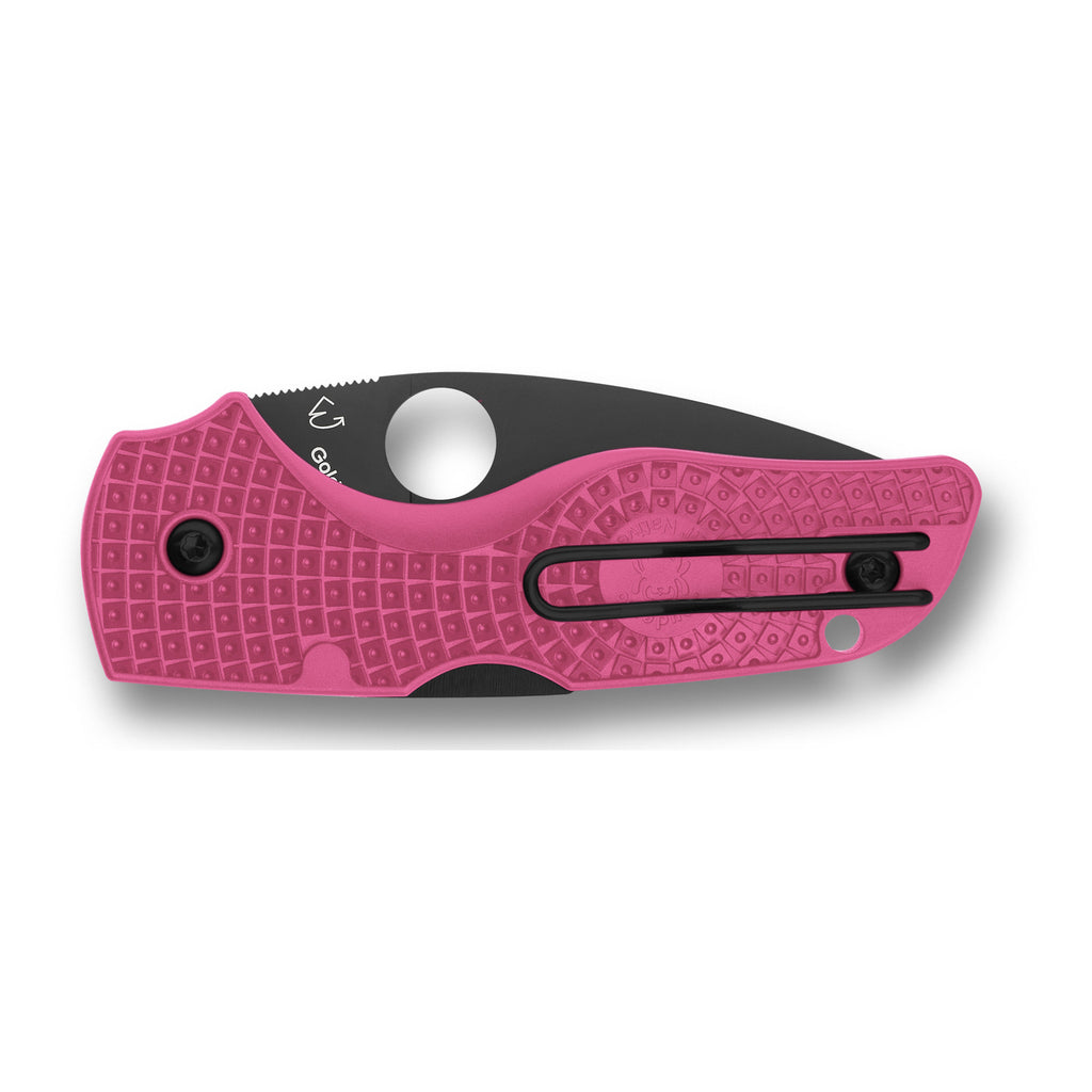 Spyderco Lil Native Lightweight Folding Knife with Pink Handle and CTS BD1N Blade - Model C230PPNBK