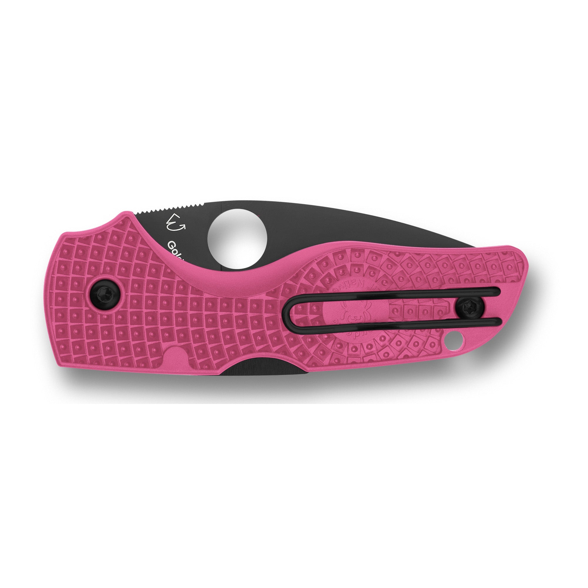 Spyderco Lil Native Lightweight Folding Knife with Pink Handle and CTS BD1N Blade - Model C230PPNBK