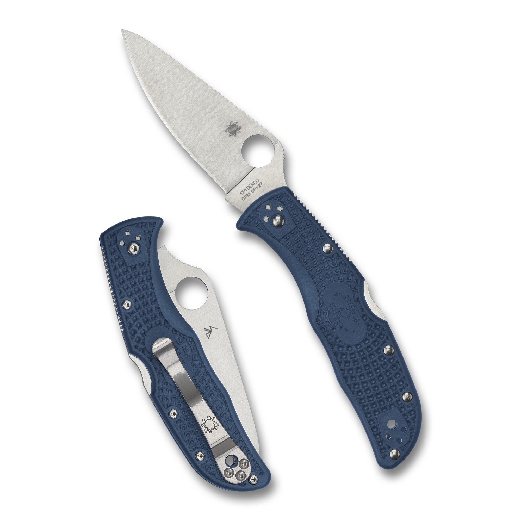 Spyderco Endela LTWT Folding Knife with CPM SPY27 Steel and Blue FRN Handle