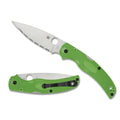 Spyderco Native Chief Lightweight Salt Folding Knife with LC200N Steel, Green Handle