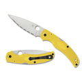 Spyderco Native Chief Salt Lightweight Folding Knife with CPM MagnaCut Steel, Yellow FRN Handle, and SpyderEdge - Model C244SYL