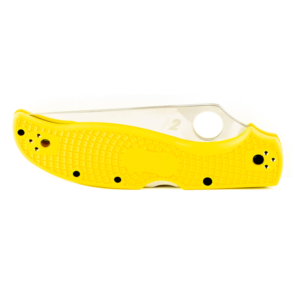 Spyderco Stretch 2 XL Salt Series Folding Knife with H-2 Steel and Bright Yellow Handle