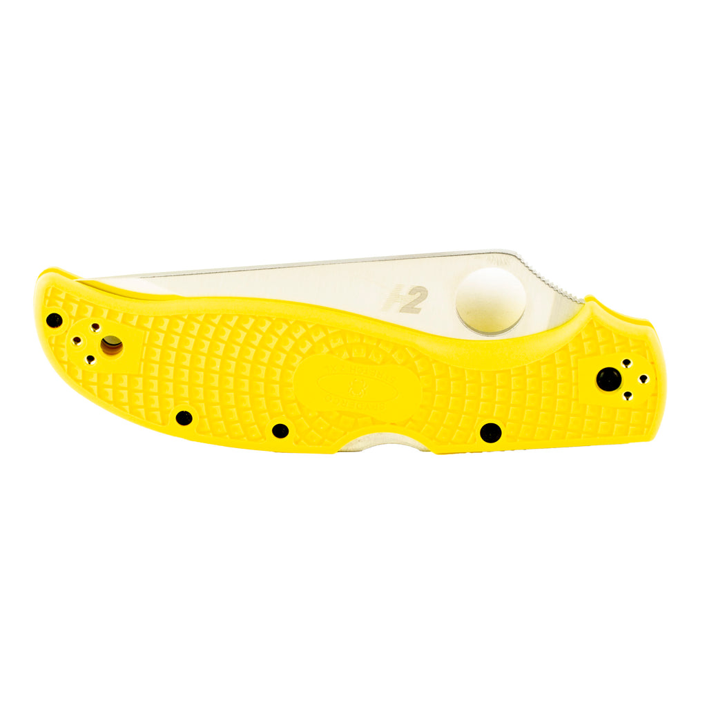 Spyderco Stretch 2 XL Lightweight Salt Folding Knife with H-2 Steel, Yellow Handle