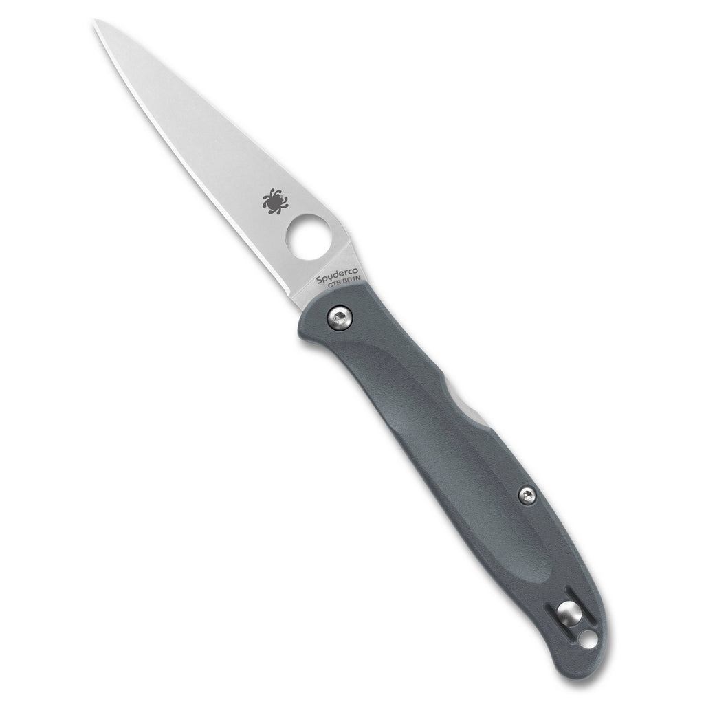 Spyderco Charisma Lightweight Folding Knife with CTS BD1N Steel, Gray Handle